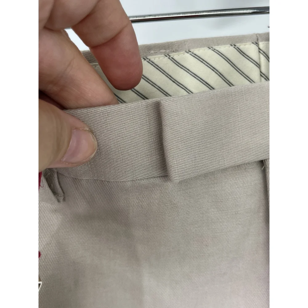 Banana Republic Heritage Pants‎ Mens 33x28 Slim Fit Linen Blend New Hemmed